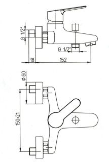 Смеситель для ванны Paini Bios 059CR111LMKM хром